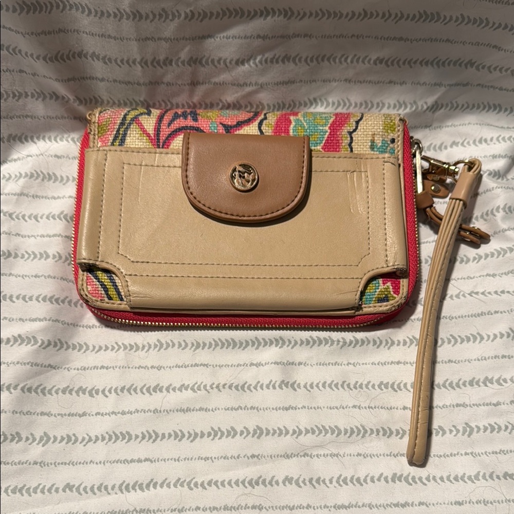 Colorful Women's Wallet with Tan Accents